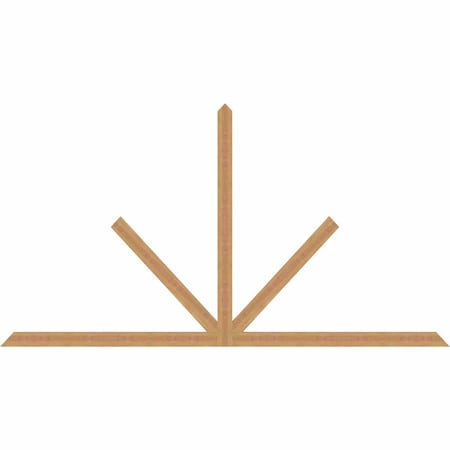 Ekena Millwork Saratoga Timber Gable Bracket, Western Red Cedar, 108"W x 58"H x 1 1/2"D x 3 1/2"F, 13/12 Pitch GBW108X58X0204SAR00SWR